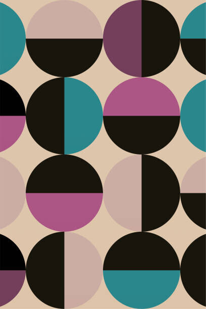 airaqs Plakát, Obraz - Abstract Geometric Bauhaus Wall Decoration Poster., airaqs, 26.7 × 40 cm