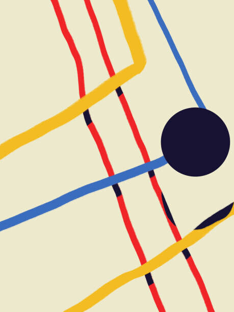 La Cassette Bleue Plakát, Obraz - Vertical poster Balanced 3d line forms, La Cassette Bleue, 30 × 40 cm
