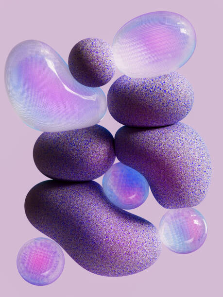 Eugene Mymrin Plakát, Obraz - Flying purple and glass balloons on, Eugene Mymrin, 30 × 40 cm