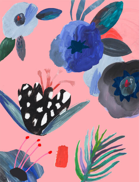 loliputa Plakát, Obraz - Hand drawn card with flowers., loliputa, 30 × 40 cm