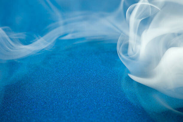 BanksPhotos Plakát, Obraz - Blue Metallic Background with White Smoke, BanksPhotos, 40 × 26.7 cm