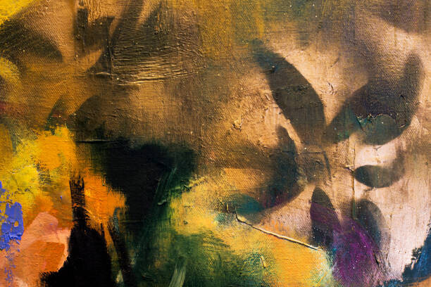 Lior Mizrahi Plakát, Obraz - Multi-colored Abstract oil on canvas background, Lior Mizrahi, 40 × 26.7 cm