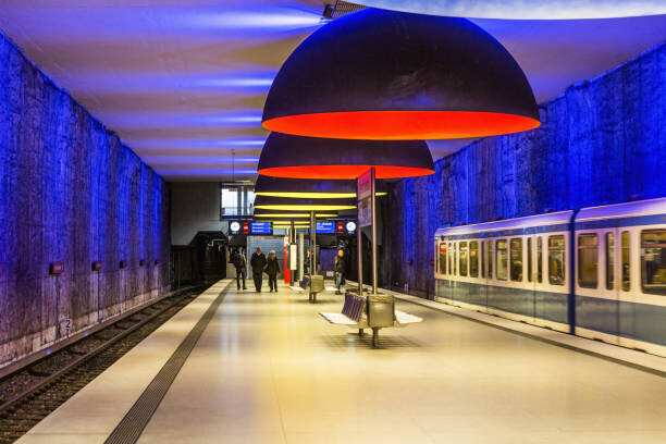 Massimo Borchi/Atlantide Phototravel Plakát, Obraz - Westfriedhof Metro Station, the platform, Massimo Borchi/Atlantide Phototravel, 40 × 26.7 cm