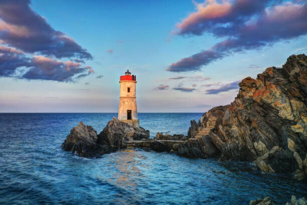 Davide Seddio Plakát, Obraz - Old lighthouse of Capo Ferro, Davide Seddio, 40 × 26.7 cm