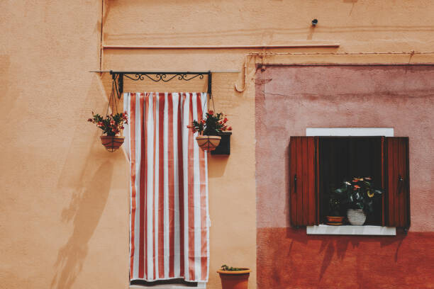 Carol Yepes Plakát, Obraz - front door and colorful windows in, Carol Yepes, 40 × 26.7 cm
