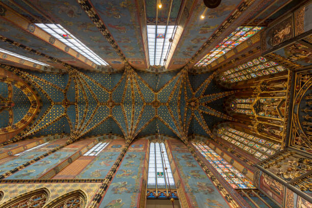 Julian Elliott Photography Plakát, Obraz - The choir of St Mary's basilica in Krakow, Poland., Julian Elliott Photography, 40 × 26.7 cm