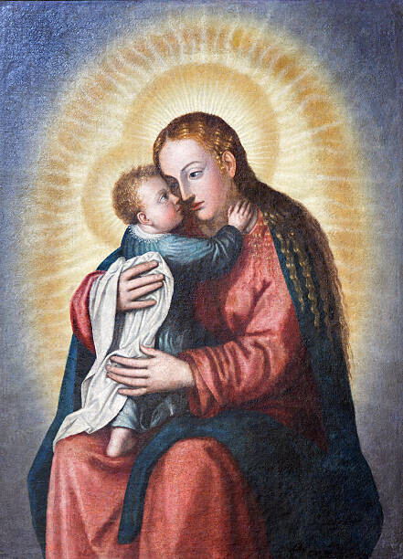 sedmak Plakát, Obraz - Granada - Madonna with the child painting, sedmak, 30 × 40 cm
