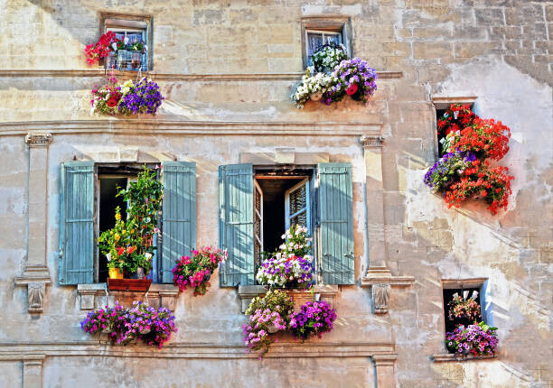 Marina79 Plakát, Obraz - Typical facade of the old Provencal, Marina79, 40 × 26.7 cm