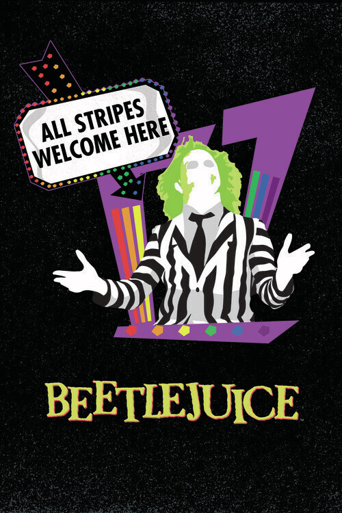 Europosters Plakát, Obraz - Beetlejuice - All stripes welcome here, 26.7 × 40 cm