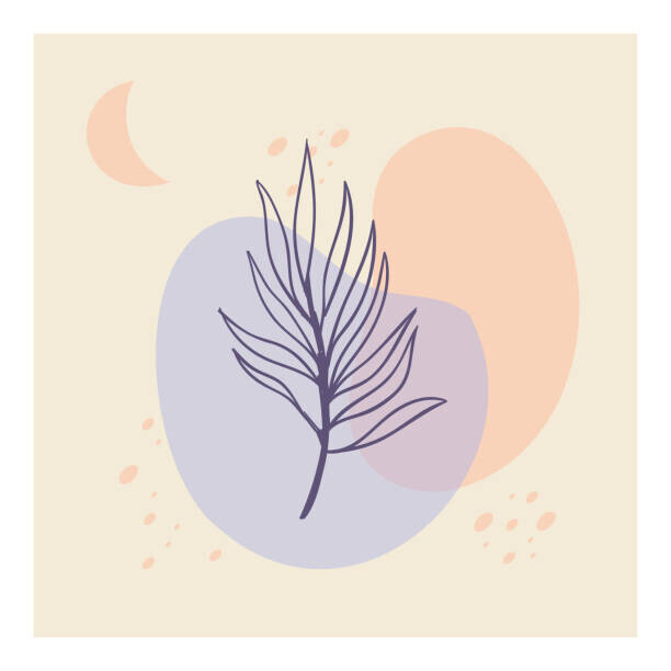 matias giamportone Plakát, Obraz - Abstract Plant Art design for print,, matias giamportone, 40 × 40 cm