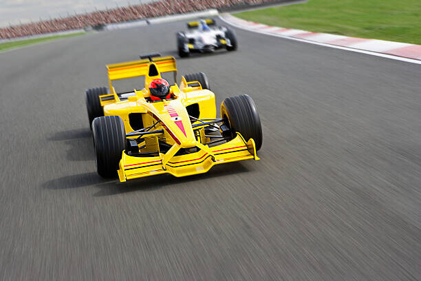 David Madison Plakát, Obraz - Two open-wheel single-seater racing car Racecars, David Madison, 40 × 26.7 cm