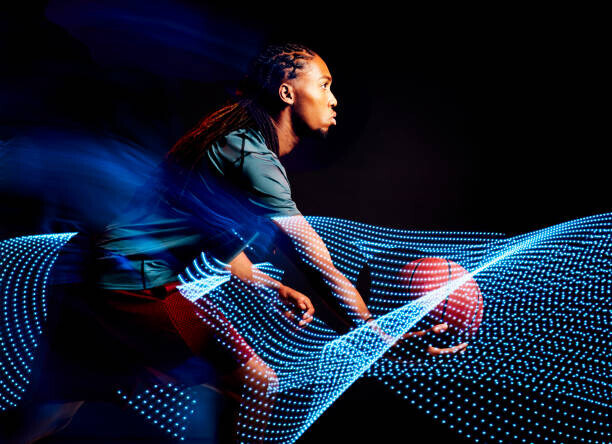 Jon Enoch Photography Ltd Plakát, Obraz - Man moves with basket ball, Jon Enoch Photography Ltd, 40 × 30 cm