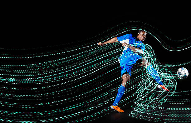 Henrik Sorensen Plakát, Obraz - Football/ soccerplayer with lighttrace, Henrik Sorensen, 40 × 26.7 cm