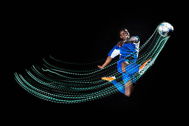 Henrik Sorensen Plakát, Obraz - Football/ soccer player with lighttrace, Henrik Sorensen, 40 × 26.7 cm