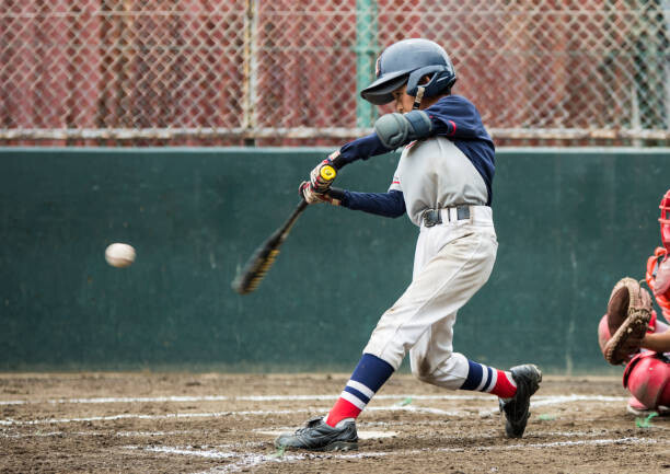 Shoji Fujita Plakát, Obraz - Youth Baseball Players,playing game,batting, Shoji Fujita, 40 × 30 cm