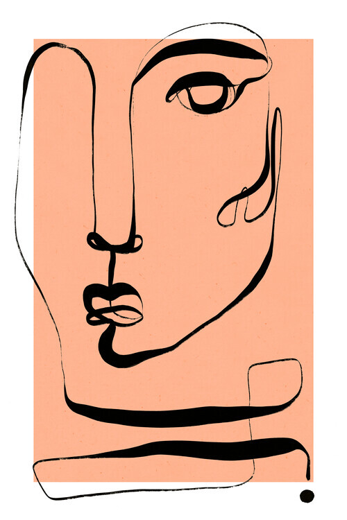 Treechild Plakát, Obraz - Le Visage (Peach), Treechild, 26.7 × 40 cm