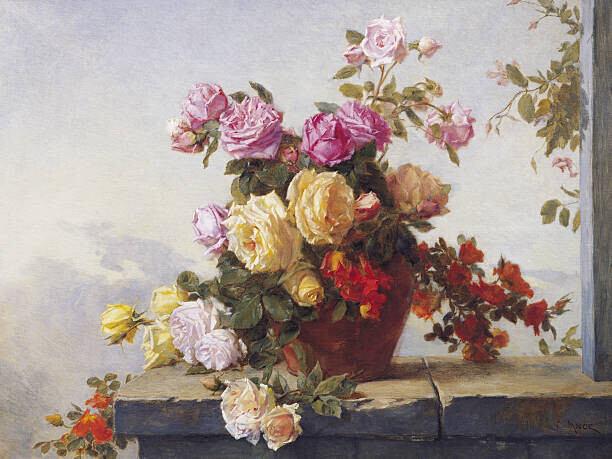 Fine Art Photographic Plakát, Obraz - A still life of roses, Fine Art Photographic, 40 × 30 cm