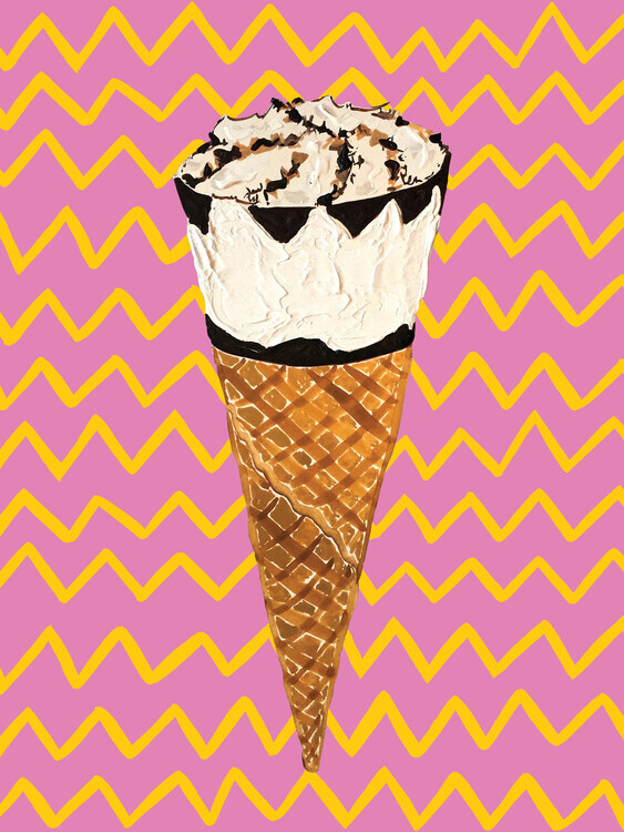 Alice Straker Plakát, Obraz - Cornetto Pink, Alice Straker, 30 × 40 cm