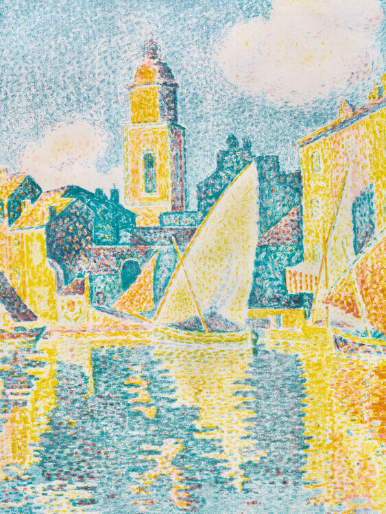 Paul Signac Plakát, Obraz - Port de Saint-Tropez, Paul Signac, 30 × 40 cm