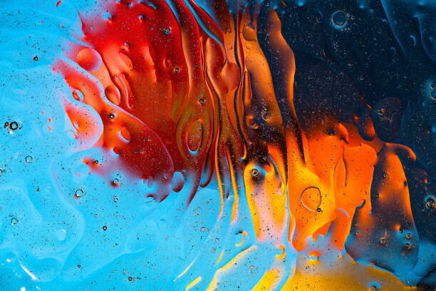 Alexander Shapovalov Plakát, Obraz - Red, orange, blue, yellow colorful abstract, Alexander Shapovalov, 40 × 26.7 cm