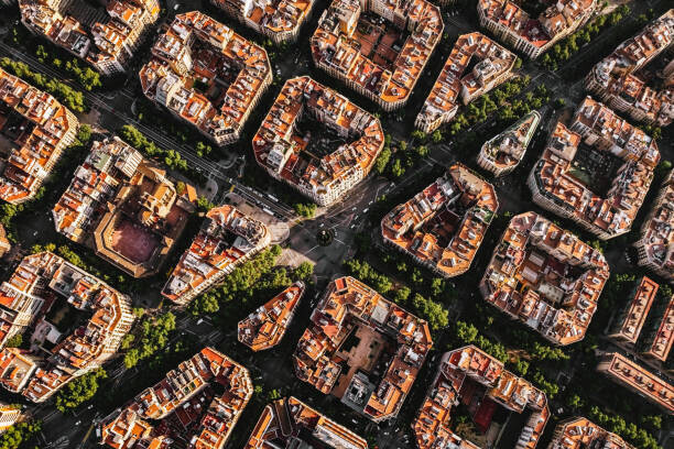 Manel Subirats Plakát, Obraz - Aerial view of typical buildings of, Manel Subirats, 40 × 26.7 cm
