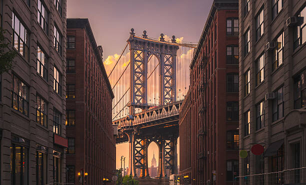 samfotograf Plakát, Obraz - Manhattan Bridge, NYC, samfotograf, 40 × 24.2 cm