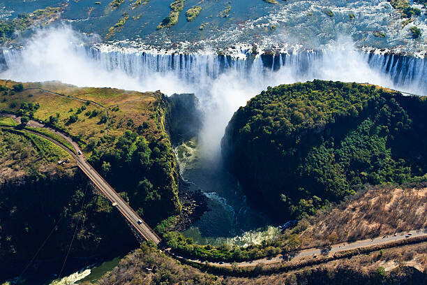 Kelly Cheng Travel Photography Plakát, Obraz - View of Victoria Falls and Bridge, Kelly Cheng Travel Photography, 40 × 26.7 cm