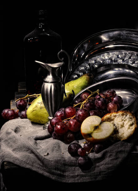 Leonid Sneg Plakát, Obraz - artistic still life with fruits and, Leonid Sneg, 30 × 40 cm
