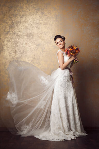 VickyRandom Plakát, Obraz - Beauty portrait of young bride. Perfect, VickyRandom, 26.7 × 40 cm