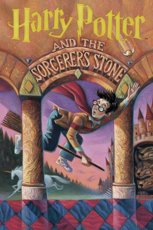 Europosters Plakát, Obraz - Harry Potter - Philosopher's Stone book cover, 26.7 × 40 cm