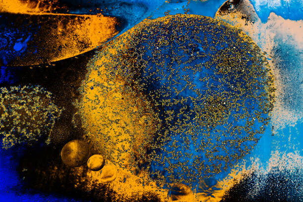 berkay Plakát, Obraz - Macro shot of water oil emulsion, berkay, 40 × 26.7 cm
