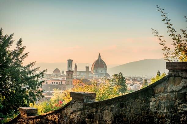 Sharon Lapkin Plakát, Obraz - View of Florence at twilight, Sharon Lapkin, 40 × 26.7 cm