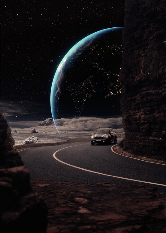Al Barizi Plakát, Obraz - Driving Space, Al Barizi, 30 × 40 cm