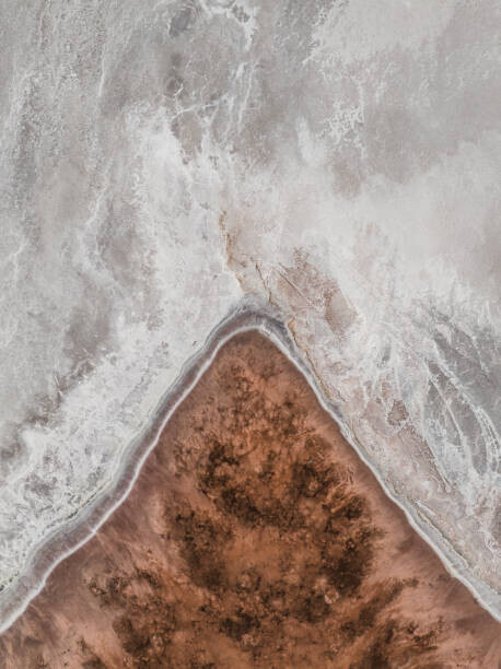 Abstract Aerial Art Plakát, Obraz - Triangular shaped land mass at the, Abstract Aerial Art, 30 × 40 cm