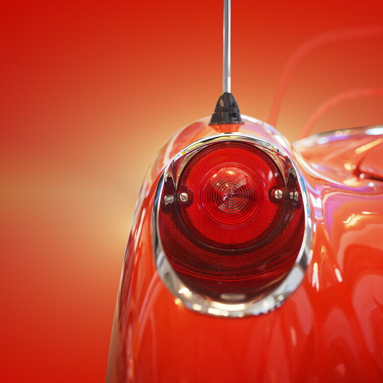 Beate Gube Plakát, Obraz - US classic car 1957 corvette, Beate Gube, 40 × 40 cm
