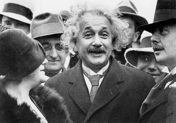 Unknown photographer, Plakát, Obraz - Albert Einstein and his wife Elsa Lowenthal, Unknown photographer,, 40 × 26.7 cm