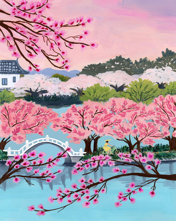 Sarah Gesek Plakát, Obraz - Blossom Ride, Sarah Gesek, 30 × 40 cm