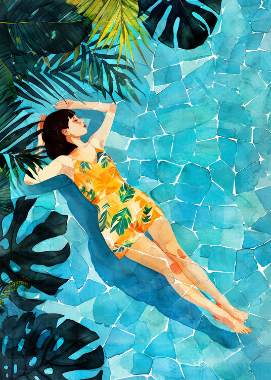 Justyna Jaszke Plakát, Obraz - Woman Life Relax, Justyna Jaszke, 30 × 40 cm