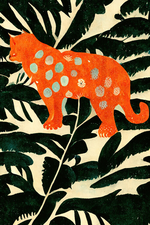 Treechild Plakát, Obraz - Tiger In The Jungle, Treechild, 26.7 × 40 cm
