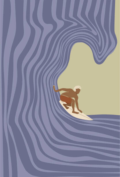 LucidSurf Plakát, Obraz - Surfer in the tube wave (barrel ), LucidSurf, 26.7 × 40 cm
