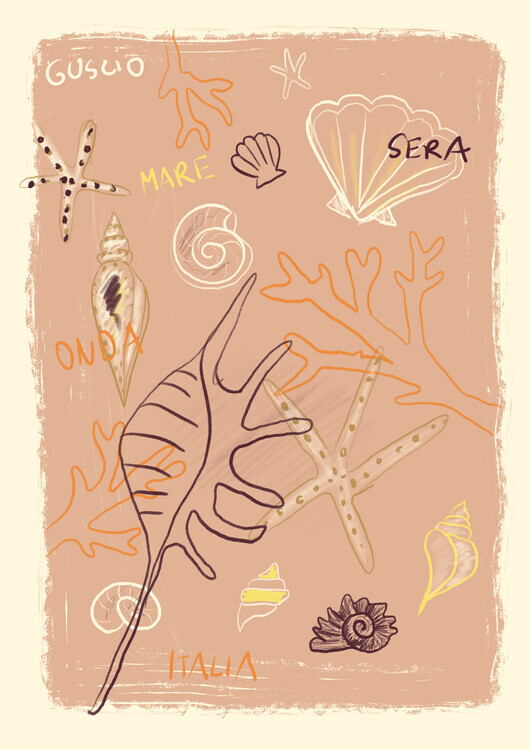 Studio Dolci Plakát, Obraz - Shells Studio, Studio Dolci, 30 × 40 cm