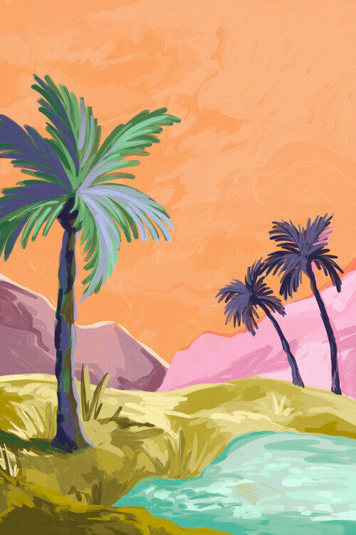 Goed Blauw Plakát, Obraz - Palmtrees, Goed Blauw, 26.7 × 40 cm