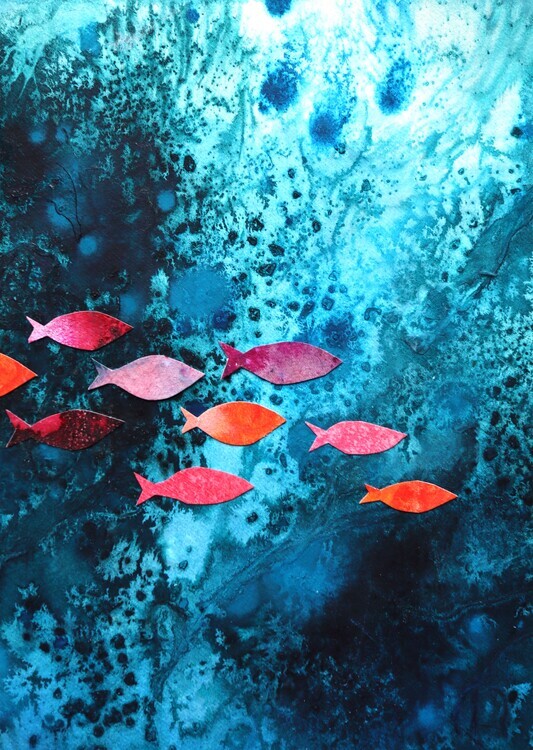 Ania Witwitzka Plakát, Obraz - In the deep, Ania Witwitzka, 30 × 40 cm