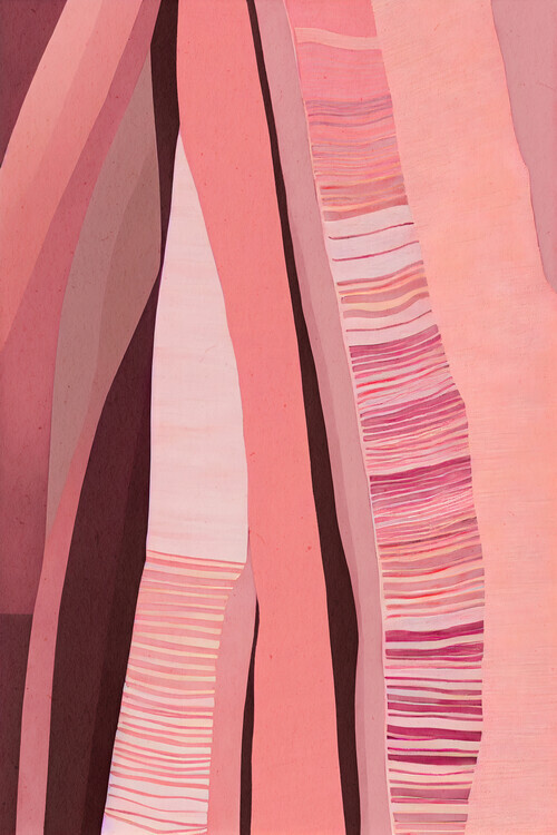 Treechild Plakát, Obraz - Pink Layers, Treechild, 26.7 × 40 cm