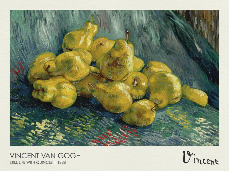 Vincent van Gogh Plakát, Obraz - Still Life with Quinces (1888), Vincent van Gogh, 40 × 30 cm