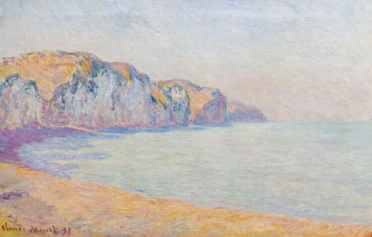Claude Monet Plakát, Obraz - Falaise de Pourville, Claude Monet, 40 × 26.7 cm