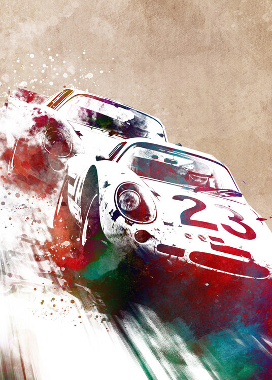 Justyna Jaszke Plakát, Obraz - Sport Car Racing, Justyna Jaszke, 30 × 40 cm