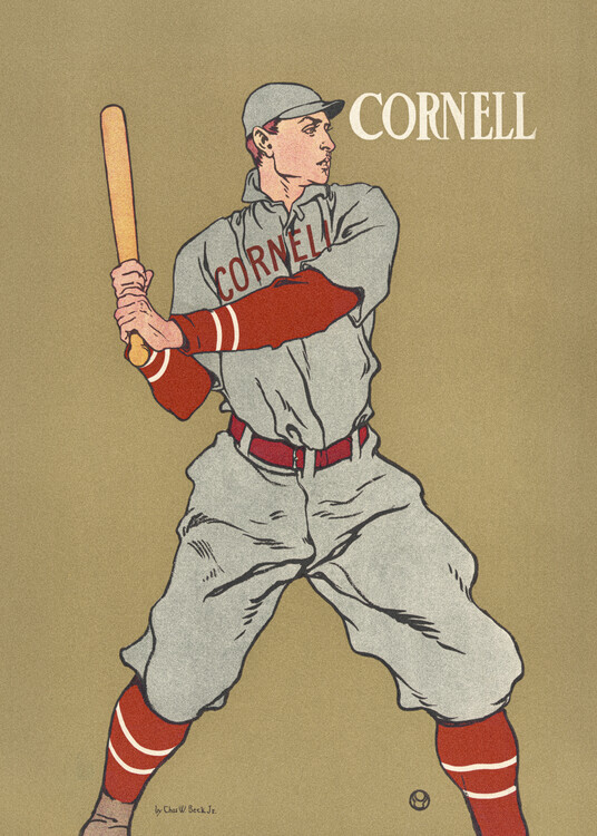 Edward Penfield Plakát, Obraz - Vintage Drawing of a Baseball Player, Edward Penfield, 30 × 40 cm