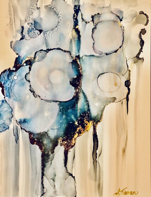 Amy Tieman Plakát, Obraz - Moody Blue, Amy Tieman, 30 × 40 cm