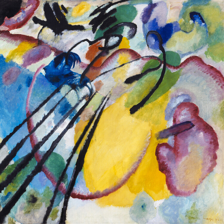 Wassily Kandinsky Plakát, Obraz - Improvisation 26 (Rudern), Wassily Kandinsky, 40 × 40 cm